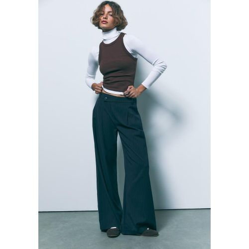 Pantalon habillé décontracté taille croisée rayures 32 - Stradivarius - Modalova