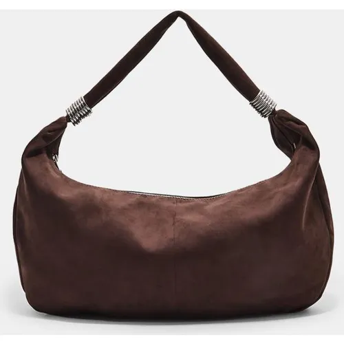 Sac à anneaux aspect suédine OS - Stradivarius - Modalova