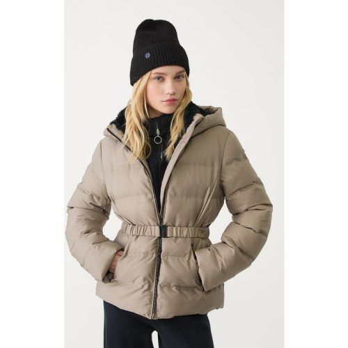 Doudoune à capuche avec ceinture XS - Stradivarius - Modalova