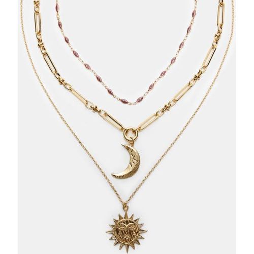 Ensemble de 3 colliers lune et soleil OS - Stradivarius - Modalova