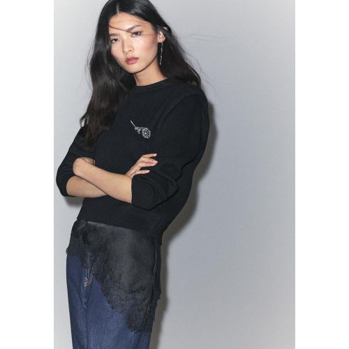 Pull en maille à épaulettes XS - Stradivarius - Modalova