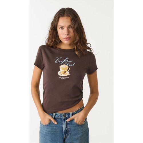 T-shirt ajusté Coffee First XS - Stradivarius - Modalova