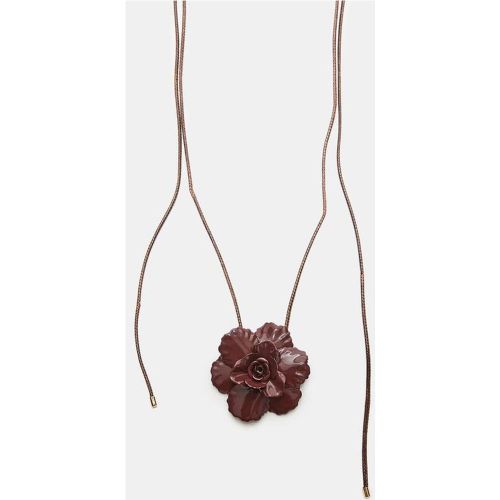 Collier cordon fleur métallique OS - Stradivarius - Modalova