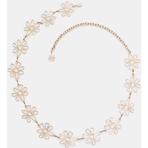 Ceinture métallique à fleurs S - Stradivarius - Modalova
