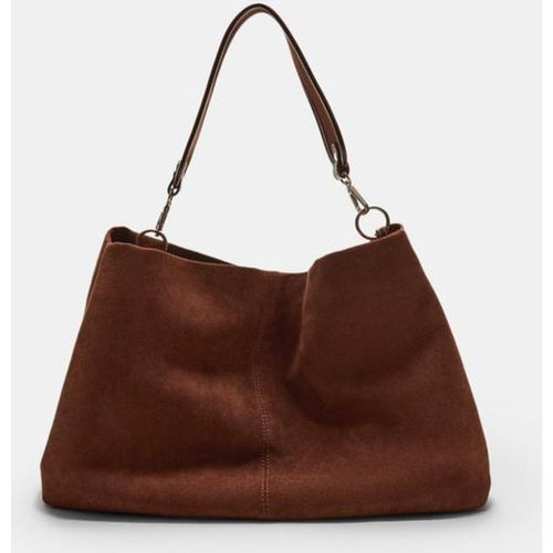 Sac porté épaule en suédine OS - Stradivarius - Modalova