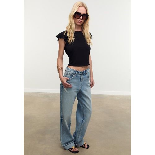 Top dos nu à volants XS - Stradivarius - Modalova
