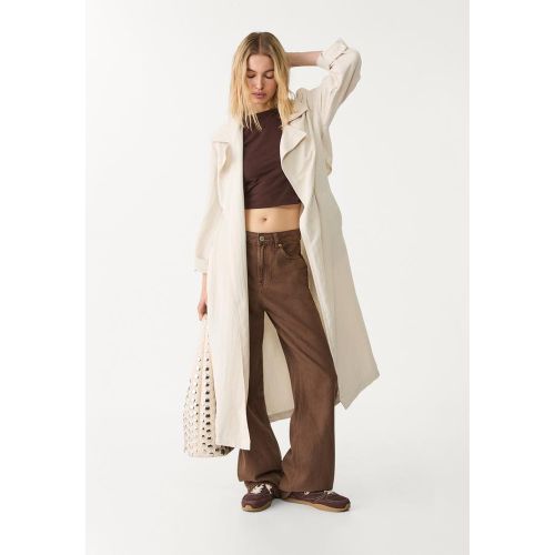 Trench fluide long ceinturé XS - Stradivarius - Modalova