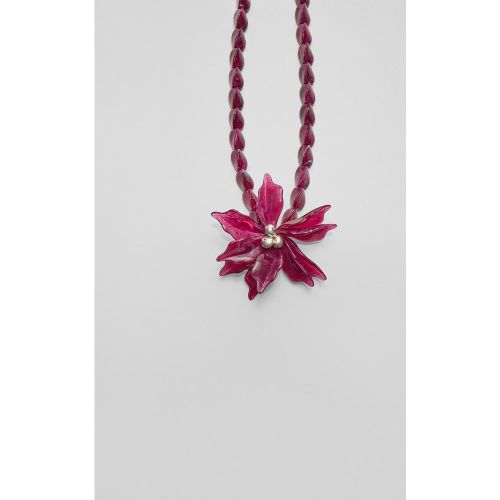 Collier grande fleur OS - Stradivarius - Modalova