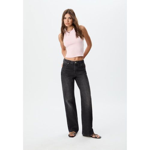 Jean D92 regular wide DENIM NOIR DÉLAVÉ 32 - Stradivarius - Modalova
