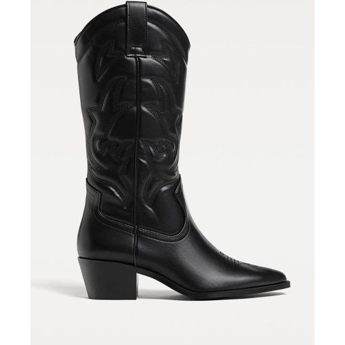Bottes à talon style cowboy 35 - Stradivarius - Modalova