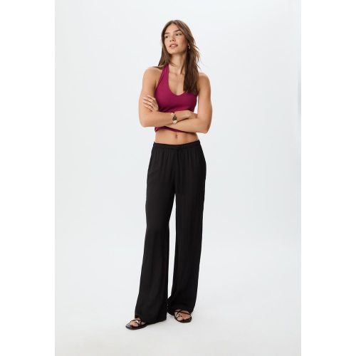 Pantalon long fluide satiné XS - Stradivarius - Modalova