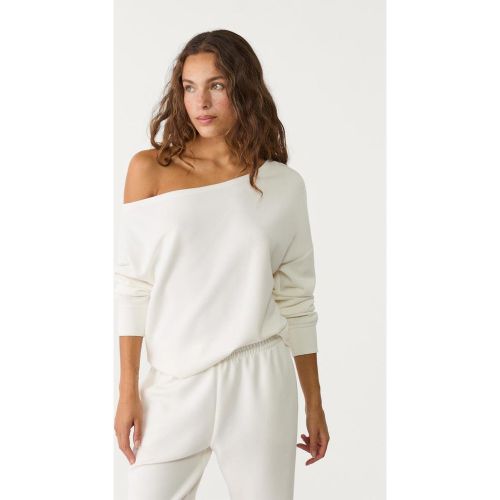 Sweat épaule dénudée en tissu doux XS - Stradivarius - Modalova