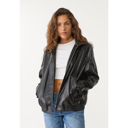 Blouson oversize en similicuir XS - Stradivarius - Modalova