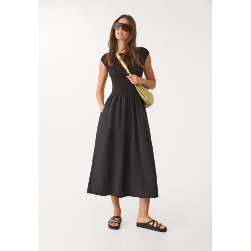 Robe midi contrastante XS - Stradivarius - Modalova