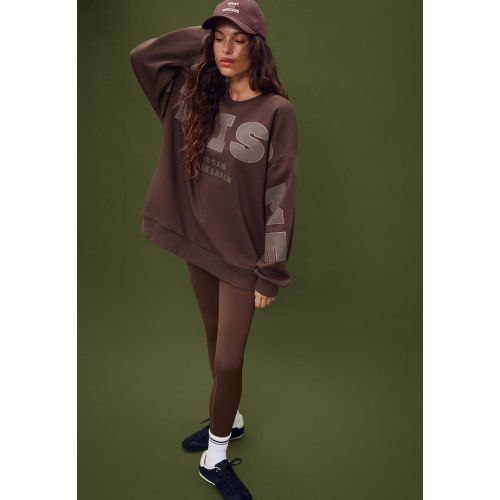 Sudadera oversize estampado smile XS - Stradivarius - Modalova