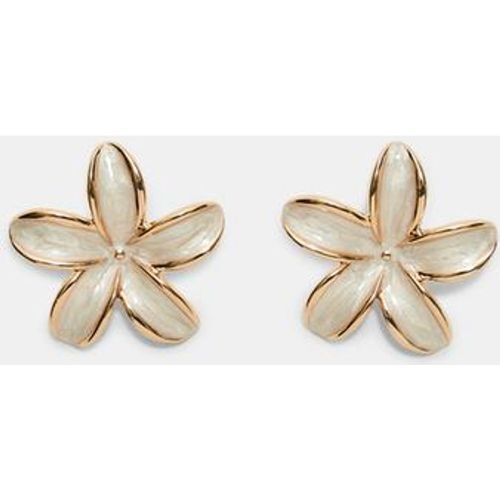 Boucle d'oreille fleur Écru OS - Stradivarius - Modalova