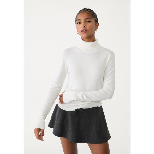 Pull avec col montant Écru XS - Stradivarius - Modalova