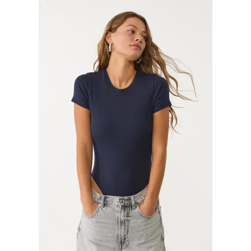Body sans coutures col rond XS - Stradivarius - Modalova