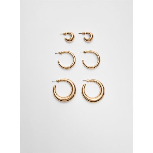 Pack 3 paires de boucles d’oreilles anneaux OS - Stradivarius - Modalova