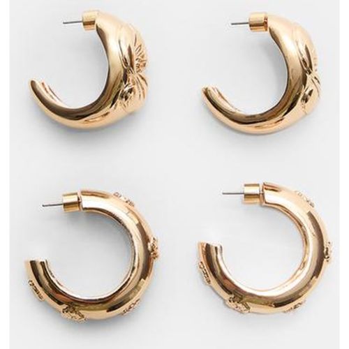 Lot de 2 boucles d'oreilles volume fleur OS - Stradivarius - Modalova