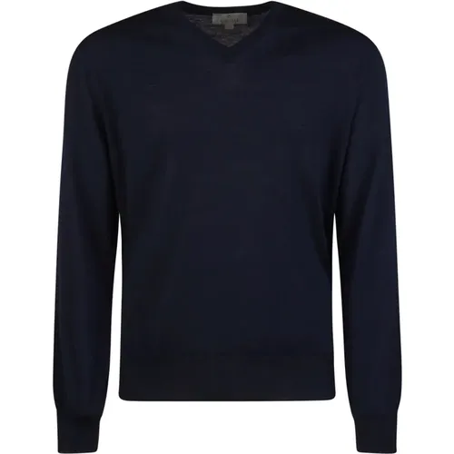 Knitwear > V-neck Knitwear - - Canali - Modalova