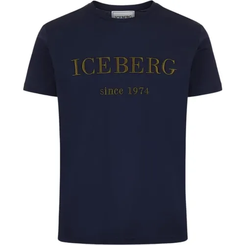 Iceberg - Tops > T-Shirts - Blue - Iceberg - Modalova