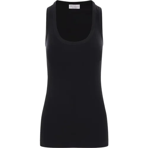 Tops > Sleeveless Tops - - BRUNELLO CUCINELLI - Modalova