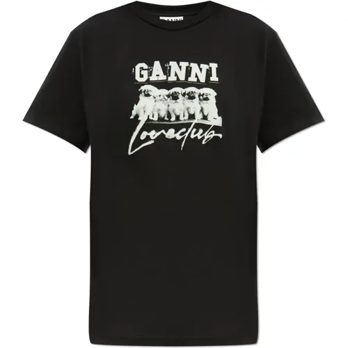 Ganni - Tops > T-Shirts - Black - Ganni - Modalova