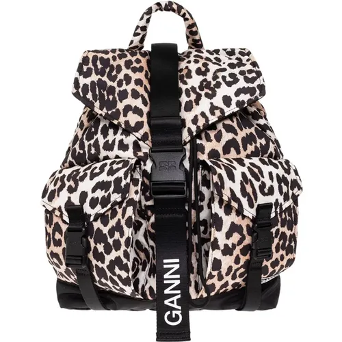 Ganni - Bags > Backpacks - Beige - Ganni - Modalova