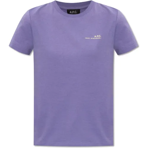 A.p.c. - Tops > T-Shirts - Purple - A.p.c. - Modalova