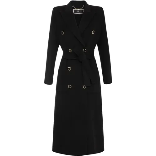 Coats > Double-Breasted Coats - - Elisabetta Franchi - Modalova