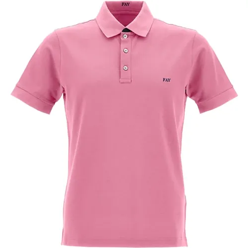 Fay - Tops > Polo Shirts - Pink - Fay - Modalova