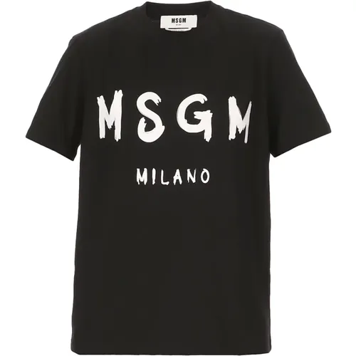 Msgm - Tops > T-Shirts - Black - Msgm - Modalova