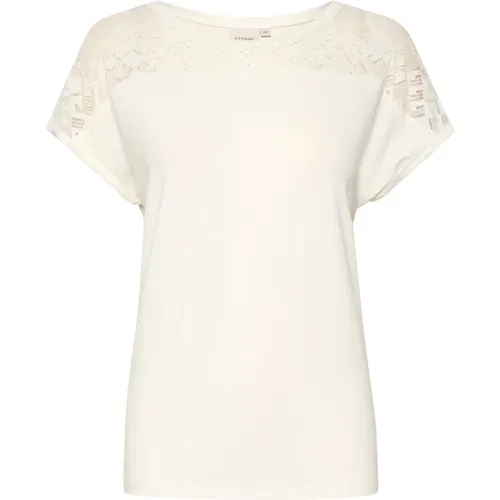 Cream - Tops > T-Shirts - Beige - Cream - Modalova