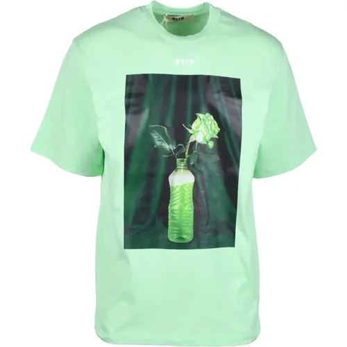 Msgm - Tops > T-Shirts - Green - Msgm - Modalova