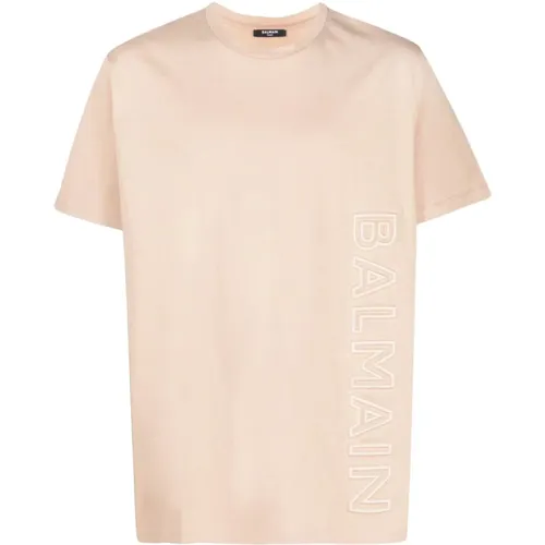 Balmain - Tops > T-Shirts - Beige - Balmain - Modalova