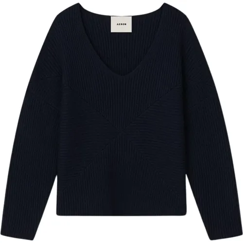 Knitwear > V-neck Knitwear - - Aeron - Modalova