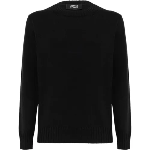 Knitwear > Round-neck Knitwear - - Alpha Studio - Modalova