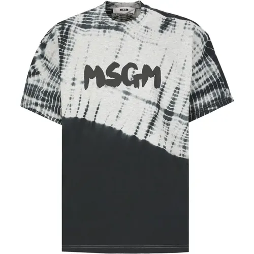 Msgm - Tops > T-Shirts - Gray - Msgm - Modalova