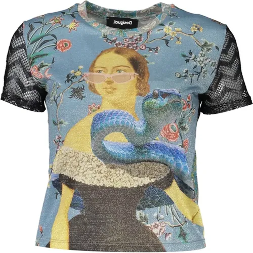 Desigual - Tops > T-Shirts - Blue - Desigual - Modalova