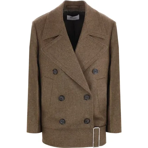 Coats > Double-Breasted Coats - - Salvatore Ferragamo - Modalova