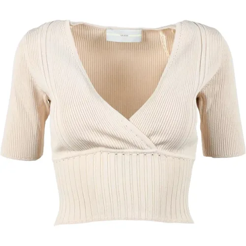 Guess - Tops > T-Shirts - Beige - Guess - Modalova