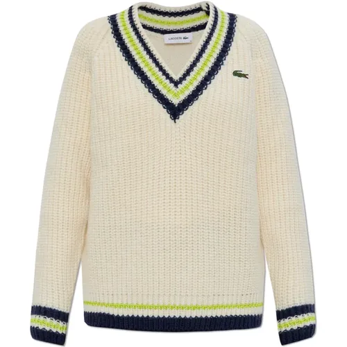 Knitwear > V-neck Knitwear - - Lacoste - Modalova