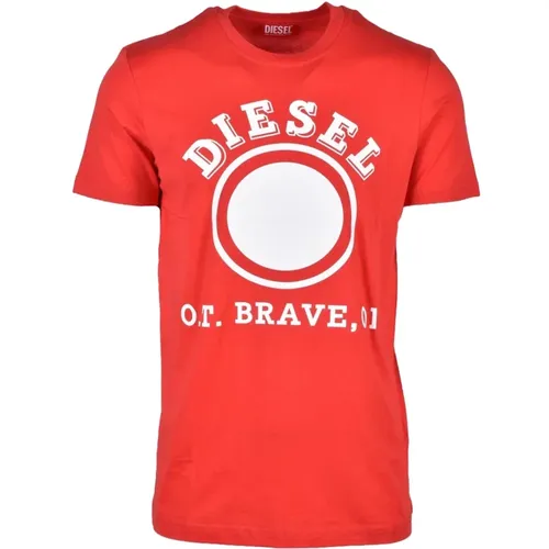 Diesel - Tops > T-Shirts - Red - Diesel - Modalova