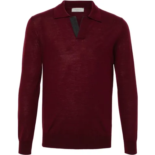 Knitwear > V-neck Knitwear - - Canali - Modalova