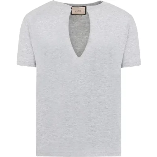 Gucci - Tops > T-Shirts - Gray - Gucci - Modalova