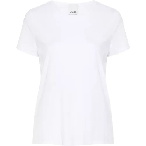 Allude - Tops > T-Shirts - White - allude - Modalova