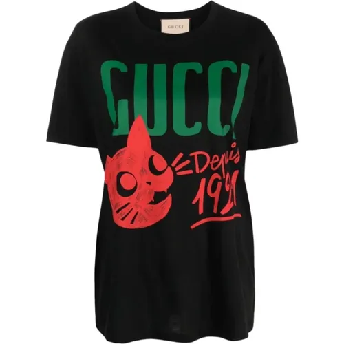 Gucci - Tops > T-Shirts - Black - Gucci - Modalova