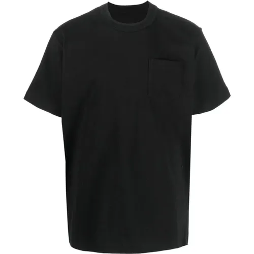 Sacai - Tops > T-Shirts - Black - Sacai - Modalova