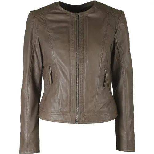 Jackets > Leather Jackets - - Saki - Modalova